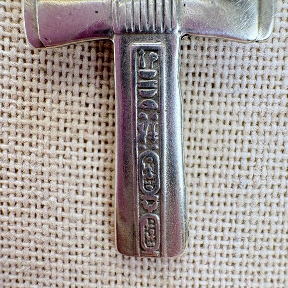 Sterling Silver 925 Egyptian Ankh Pendant Necklace Spring Ring Size 18" Length - Picture 6 of 16